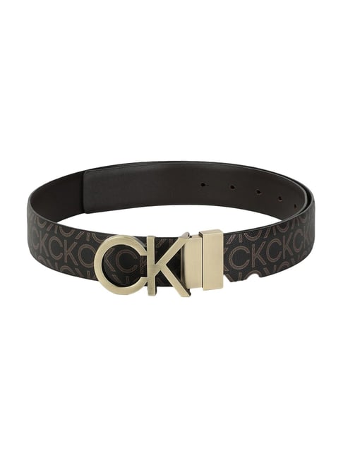 Calvin Klein Men's Brown & Tonal Mon Leather Belt-picture-10