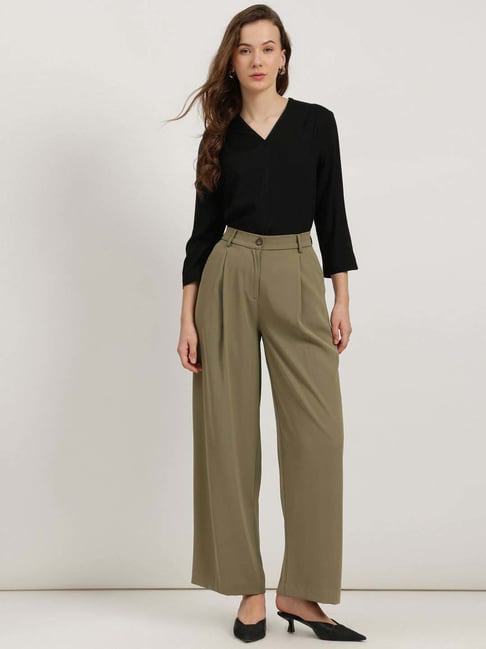 Fablestreet Green Regular Fit Trousers-picture-36