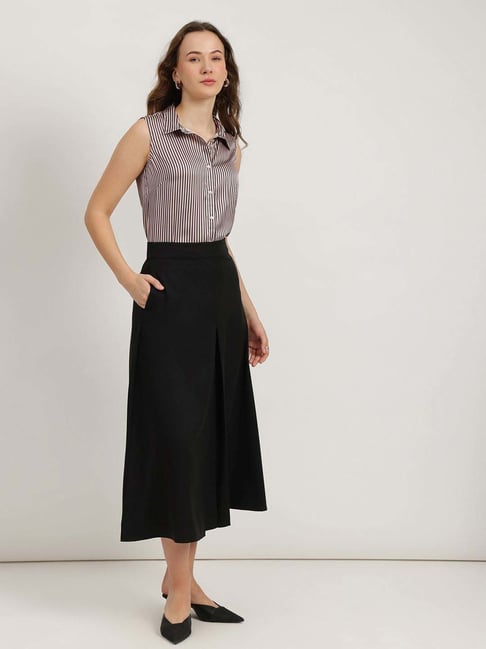 Fablestreet Black Flared Fit Skirt-picture-38