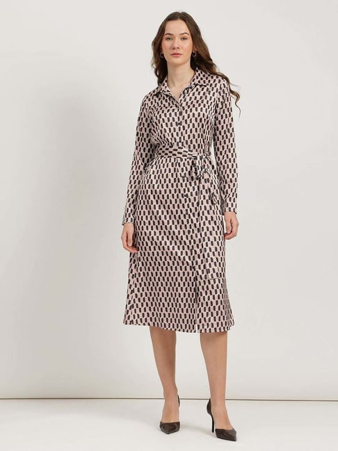 Fablestreet Black Regular Fit Printed Dress-picture-20