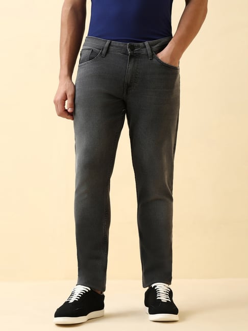 Allen Solly Grey Cotton Slim Fit Jeans-picture-29