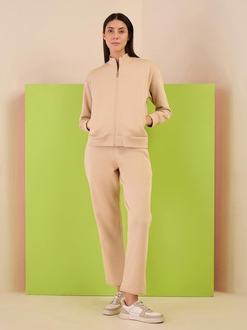 Sweet Dreams Cement Fleece Solid Tracksuit-picture-28