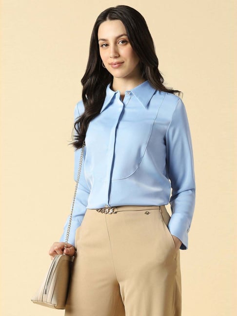 Allen Solly Blue Regular Fit Shirt-picture-41
