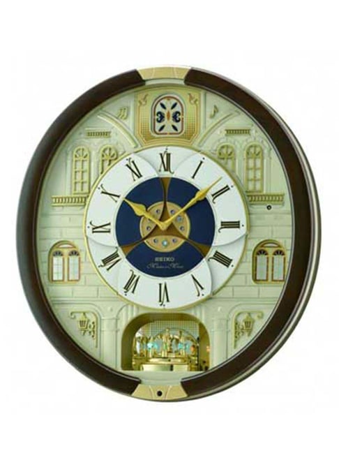 Seiko Black Elegant Oval Melodies in Motion Roman Figure Large Pendulum Wall Clock-image-12