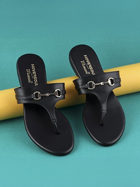 Hoversoul X D'Lorzeri Women's Ivona Black T-Strap Sandals-picture-15