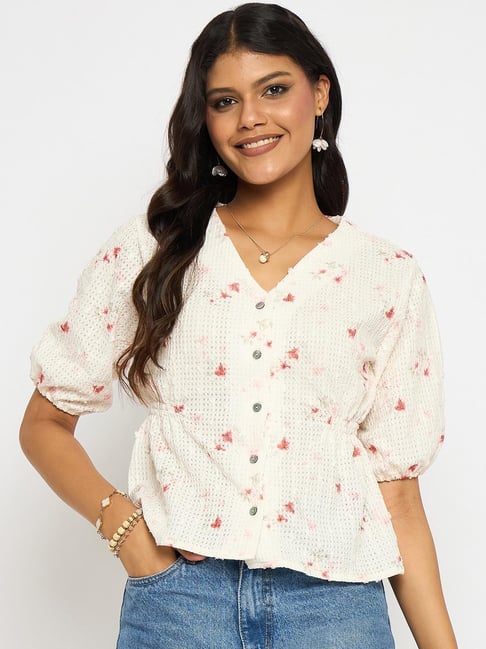 MADAME Red Printed Top-picture-40