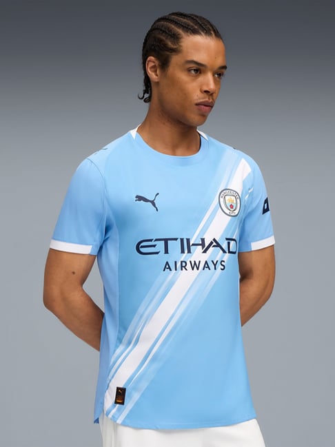 Puma Blue Manchester City 25/26 Authentic Slim Fit Home Jersey-image-33