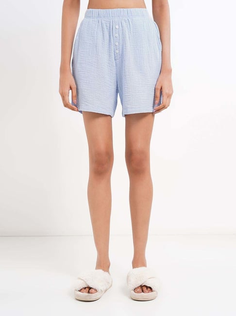 Dreamz By Pantaloons Blue Bell Comfort Fit Textured Shorts-picture-15