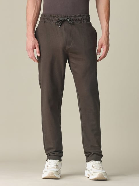 U.S. Polo Assn. Denim Co. Dark Brown Cotton Regular Fit Trackpants