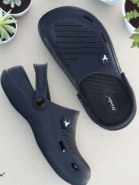 Hirolas Men's Blue Back Strap Clogs-picture-33