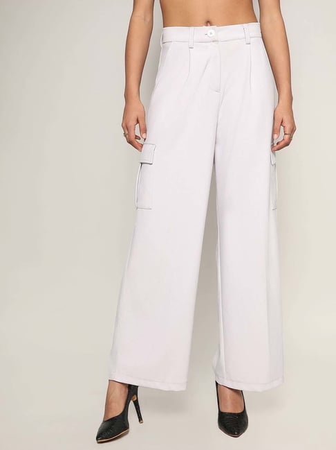 Campus Sutra White Regular Fit Trousers-picture-15
