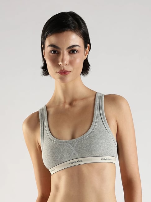 Calvin Klein Underwear Grey Cotton Bra