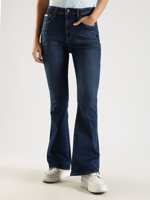 Calvin Klein Jeans Navy Cotton Regular Fit Jeans-picture-20