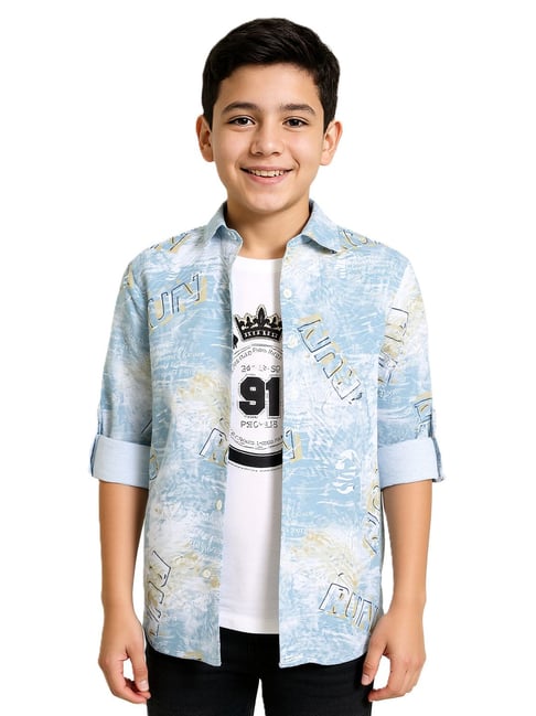 Charchit Boys Lemon Printed Regular Fit Shirt-picture-29