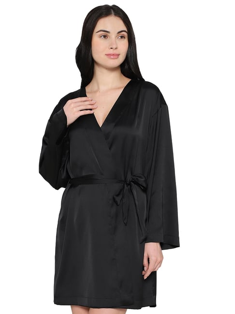 Wacoal Black Regular Fit Robe