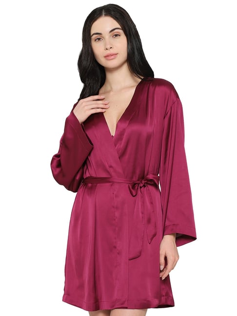 Wacoal Maroon Regular Fit Robe