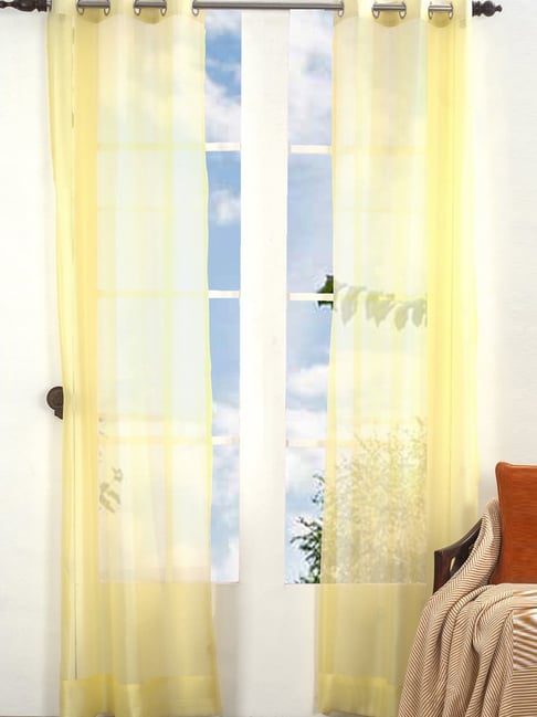 Maspar Off white Polyester Printed Door Curtain - Set of 2-image-21