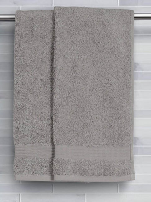 Maspar Grey Cotton Hand Towel - Set of 2