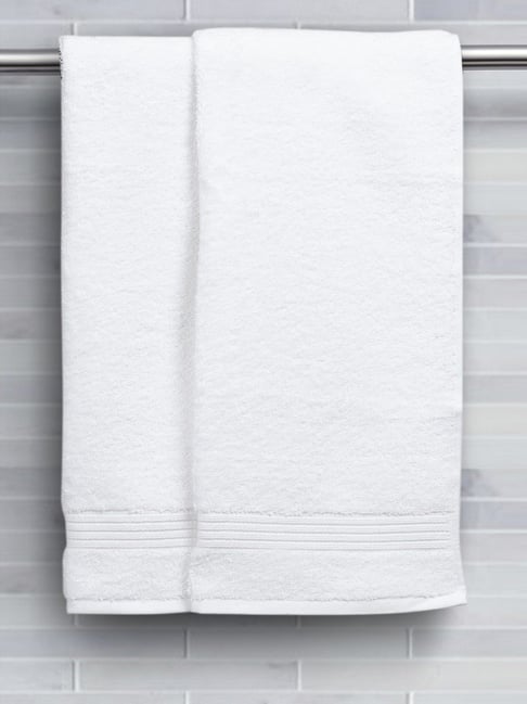 Maspar White Cotton Hand Towel - Set of 2