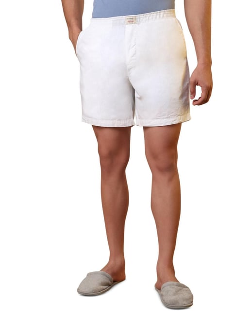 Sleepz by Raymond White Pure Cotton Solid Regular Fit Boxers-picture-18