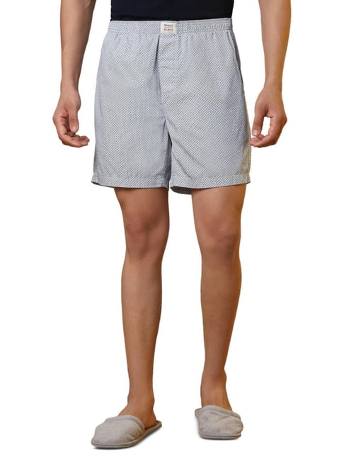 Sleepz by Raymond White Pure Cotton Printed Regular Fit Boxers-picture-23