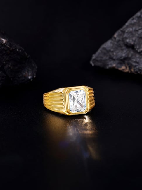 GIVA 925 Silver Golden Zircon Glory Ring for Him-picture-24