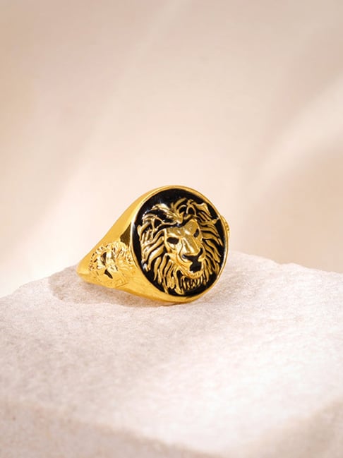 GIVA 925 Silver Golden Roar Of Lion Ring for Him-picture-33
