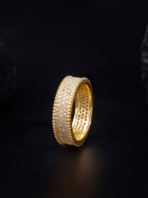 GIVA 925 Silver Golden Bold Edge Ring for Him-picture-15