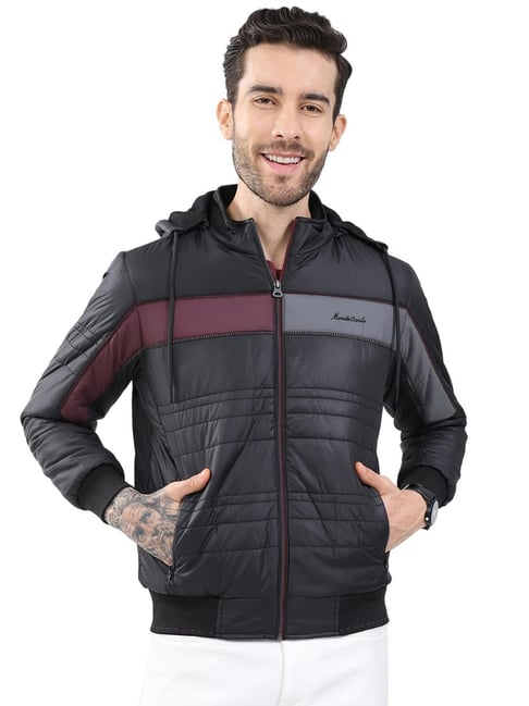 Monte Carlo Black Solid Regular Fit Jacket-image-47