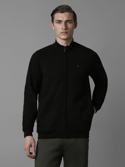 Louis Philippe Black Cotton Regular Fit Sweatshirt-picture-36