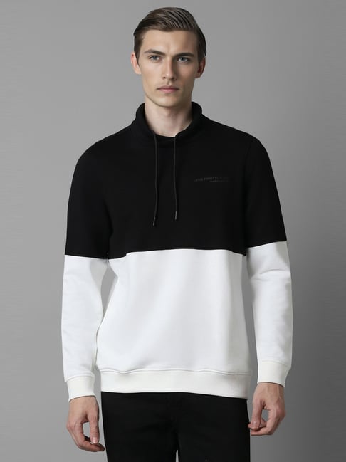 Louis Philippe Black Cotton Regular Fit Printed Sweatshirt-picture-21