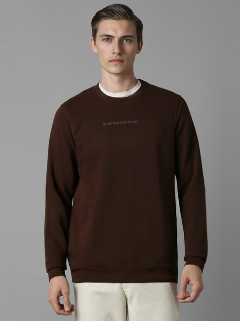 Louis Philippe Brown Cotton Regular Fit Sweatshirt-picture-42