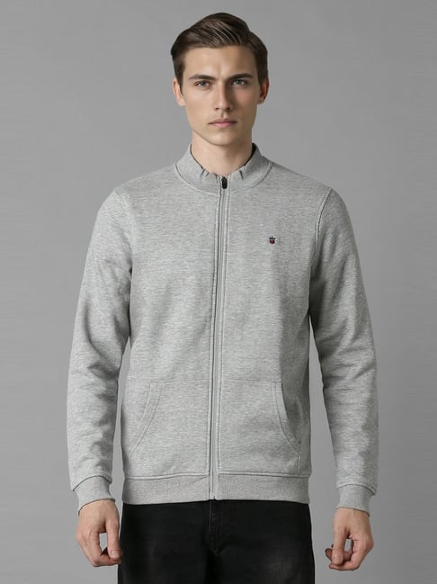 Louis Philippe Grey Cotton Regular Fit Sweatshirt-picture-23