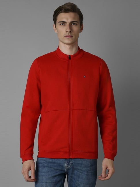 Louis Philippe Red Cotton Regular Fit Sweatshirt-picture-41