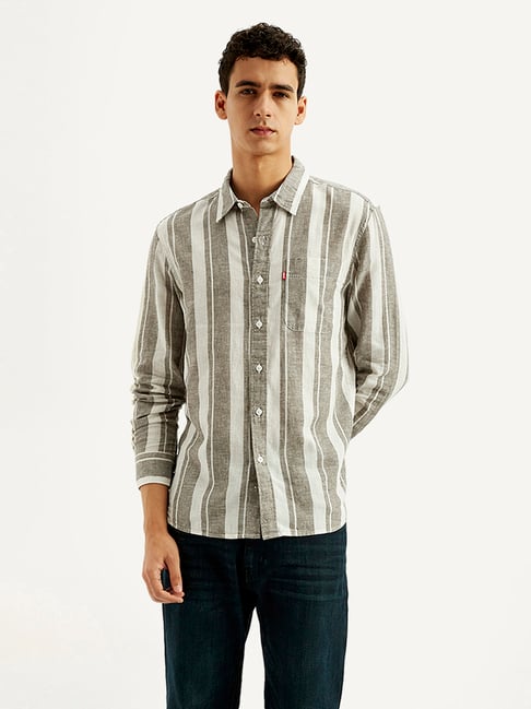 Levi's Men's Striped Slim Fit Shirt-picture-38
