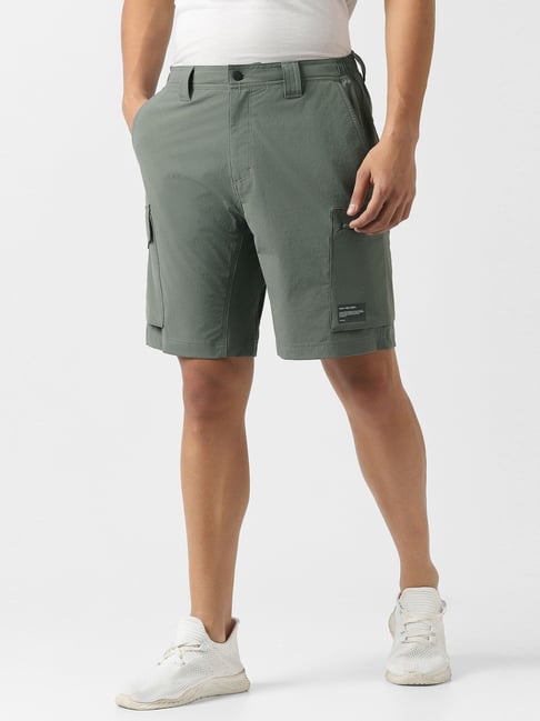 Van Heusen Green Regular Fit Sports Shorts