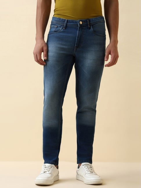 Allen Solly Blue Cotton Skinny Fit Jeans-picture-47
