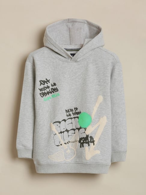 Allen Solly Boys Grey Cotton Regular Fit Graphic Print Sweatshirt-picture-25