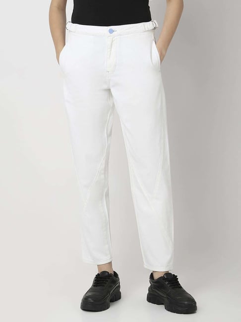 Spykar White Cotton Relaxed Fit Jeans-picture-17