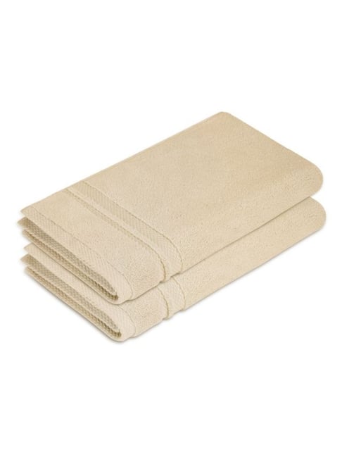 Boutique Living Platinum Pulse Beige Cotton Blend Hand Towels - Set of 2-picture-29