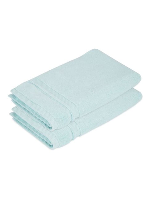Boutique Living Platinum Pulse Light Blue Cotton Blend Hand Towels - Set of 2-picture-26