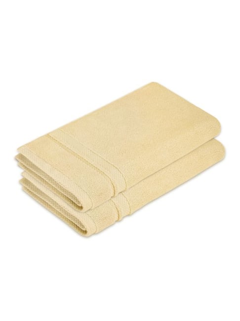 Boutique Living Platinum Pulse Cream Cotton Blend Hand Towels - Set of 2-picture-27