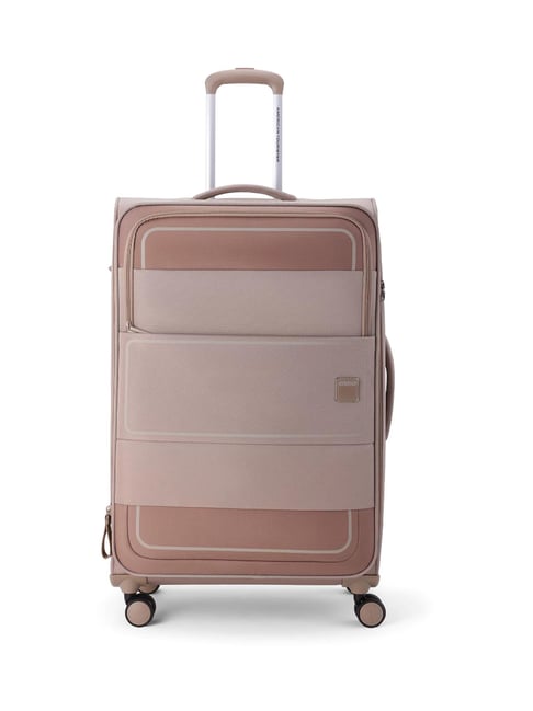 American Tourister Brown Phillyplus Color Block Large Soft Sided Checked Luggage