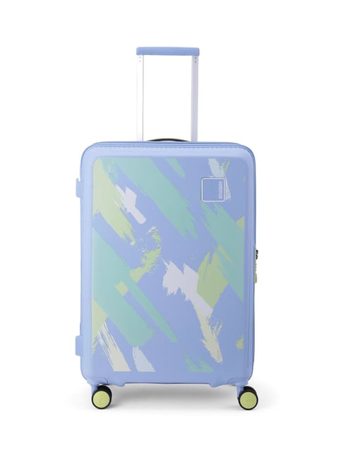 American Tourister Blue Elbrus+ Printed Medium Hard Sided Checked Luggage-picture-14