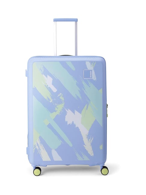 American Tourister Blue Elbrus+ Printed Large Hard Sided Checked Luggage-image-25