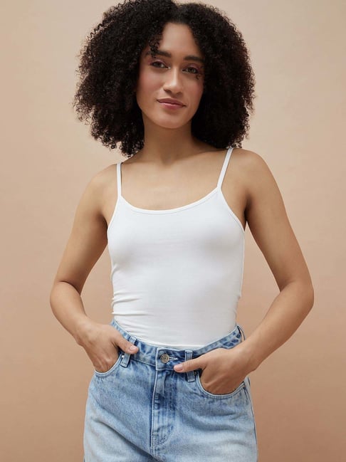 Ginger By Lifestyle Off White Regular Fit Top