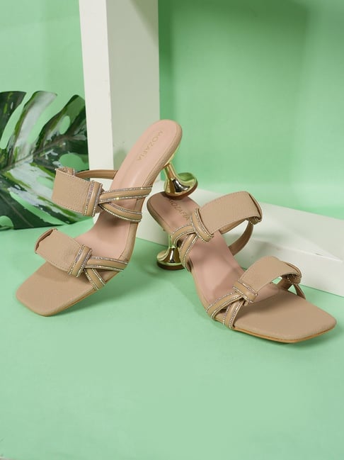 Mozafia Women's Beige Casual Sandals-picture-46