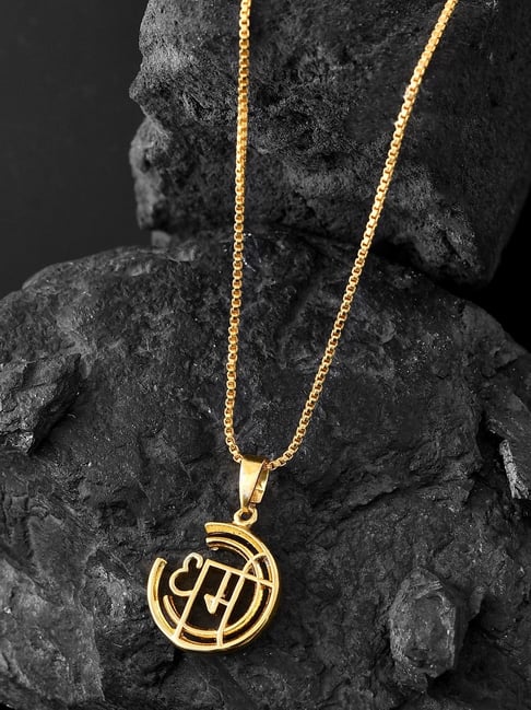 Voylla Gold Signature Dharam Chakra Pendant-picture-10