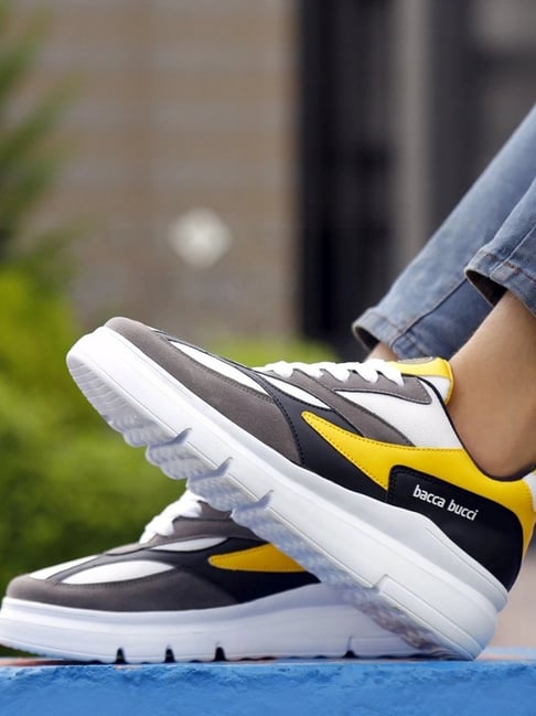 Bacca Bucci Men's URBAN RETRO Yellow Casual Sneakers-picture-40