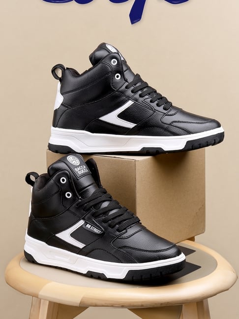 Bacca Bucci Men's Cappuccino Black Ankle High Sneakers-picture-32